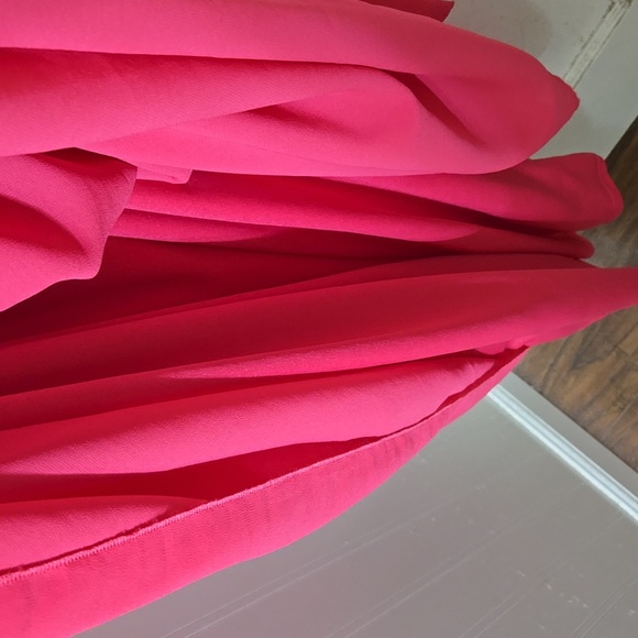 Perfectly Priscilla Magenta Pink Maxi Sheer Ruffle Sleeve Tie Waist Size 1X - Picture 6 of 10